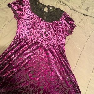 The Nightmare Before Christmas Purple Web Burnout Dress